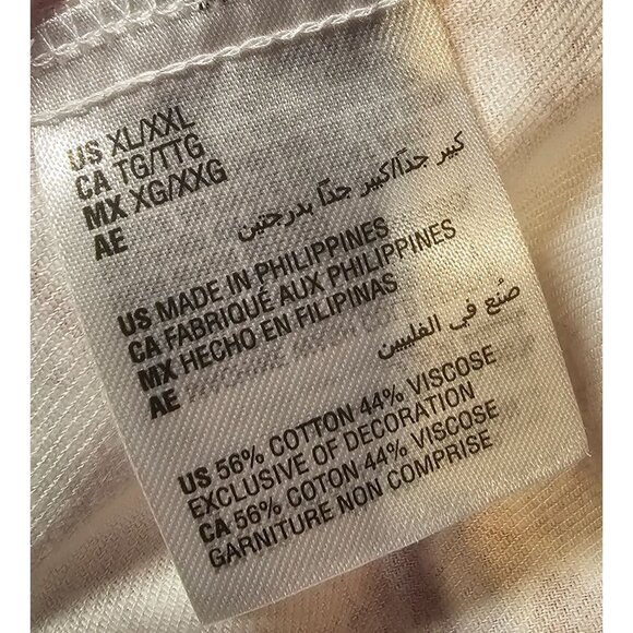 Charter Club Womens XL/XXL White Red Floral Toile Bathrobe NWT - Picture 7 of 7